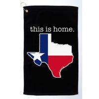 Texas This Is Home with State Outline and Texas Flag Golf Towel