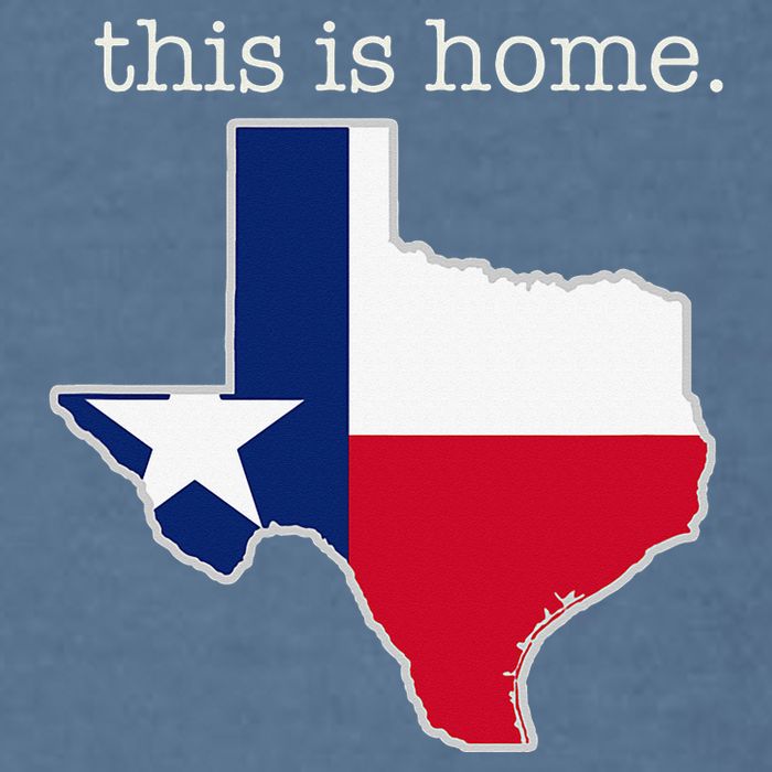 Texas This Is Home with State Outline and Texas Flag Garment-Dyed Sweatshirt
