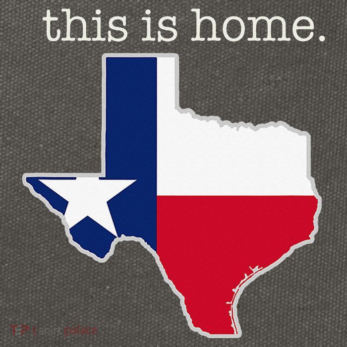 Texas This Is Home with State Outline and Texas Flag Cotton Canvas Backpack