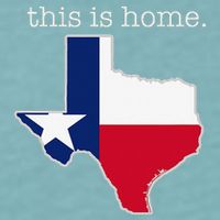 Texas This Is Home with State Outline and Texas Flag Sueded Cloud Jersey T-Shirt