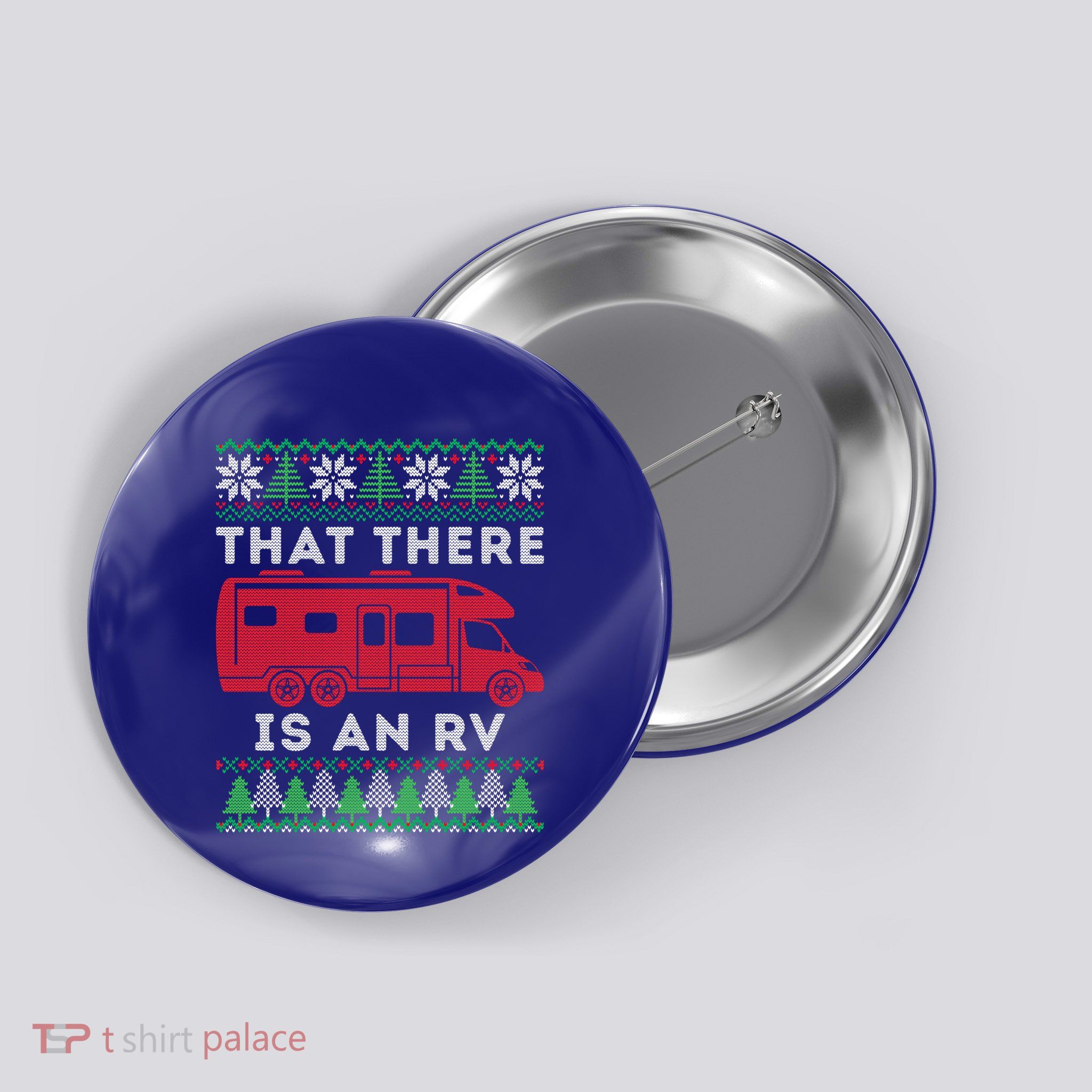 That There Is An Rv Ugly Christmas Camping Holiday Camper Cute Gift Button