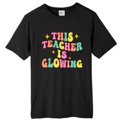 This Teacher Is Glowing Hello Summer Funny End Of School Tall Fusion ChromaSoft Performance T-Shirt