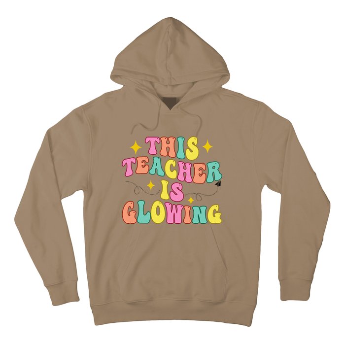 This Teacher Is Glowing Hello Summer Funny End Of School Hoodie