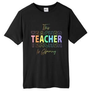 This Teacher Is Glowing Hello Summer Funny End Of School Tall Fusion ChromaSoft Performance T-Shirt