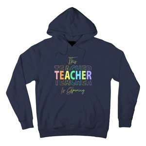 This Teacher Is Glowing Hello Summer Funny End Of School Hoodie