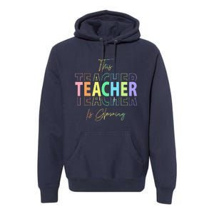 This Teacher Is Glowing Hello Summer Funny End Of School Premium Hoodie