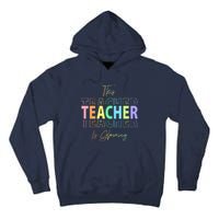 This Teacher Is Glowing Hello Summer Funny End Of School Tall Hoodie