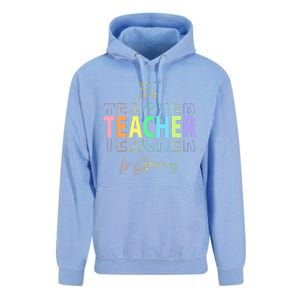 This Teacher Is Glowing Hello Summer Funny End Of School Unisex Surf Hoodie