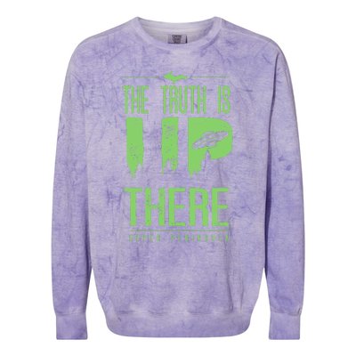 The Truth Is Up There Upper Peninsula Ufo Colorblast Crewneck Sweatshirt