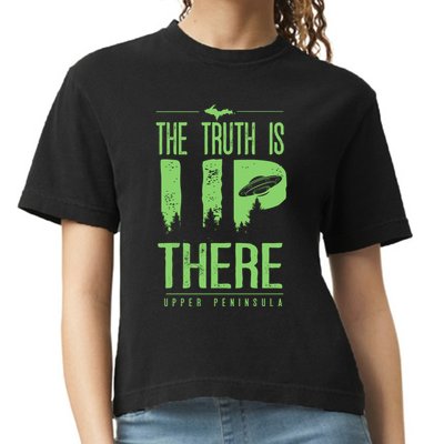 The Truth Is Up There Upper Peninsula Ufo Comfort Colors Boxy T-Shirt