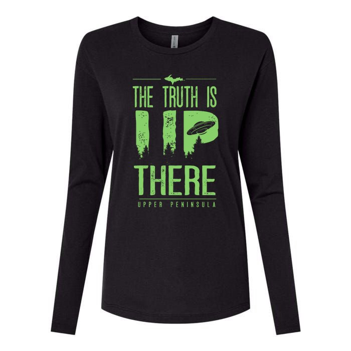 The Truth Is Up There Upper Peninsula Ufo Womens Cotton Relaxed Long Sleeve T-Shirt