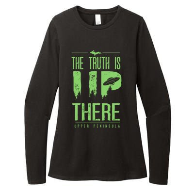 The Truth Is Up There Upper Peninsula Ufo Womens CVC Long Sleeve Shirt