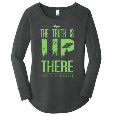 The Truth Is Up There Upper Peninsula Ufo Women's Perfect Tri Tunic Long Sleeve Shirt