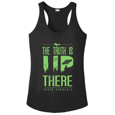 The Truth Is Up There Upper Peninsula Ufo Ladies PosiCharge Competitor Racerback Tank