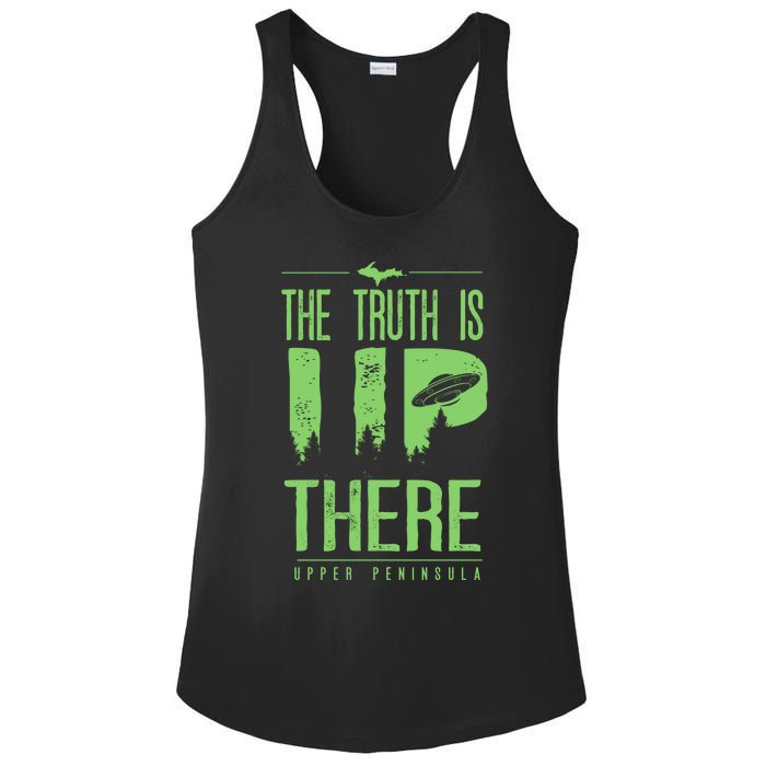 The Truth Is Up There Upper Peninsula Ufo Ladies PosiCharge Competitor Racerback Tank