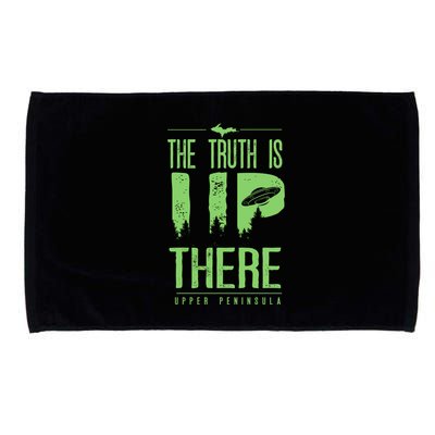 The Truth Is Up There Upper Peninsula Ufo Microfiber Hand Towel