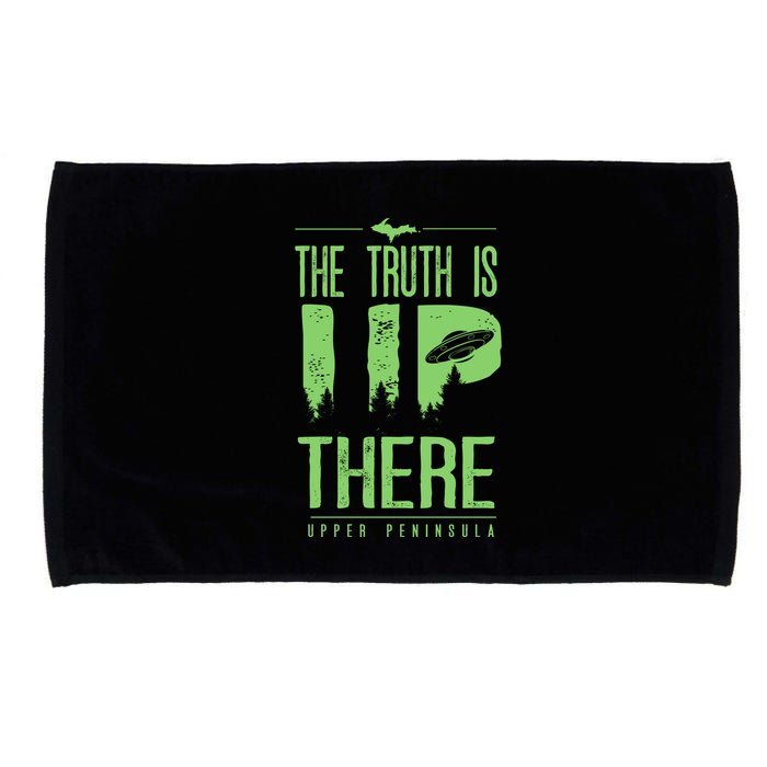 The Truth Is Up There Upper Peninsula Ufo Microfiber Hand Towel