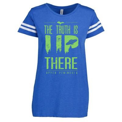 The Truth Is Up There Upper Peninsula Ufo Enza Ladies Jersey Football T-Shirt