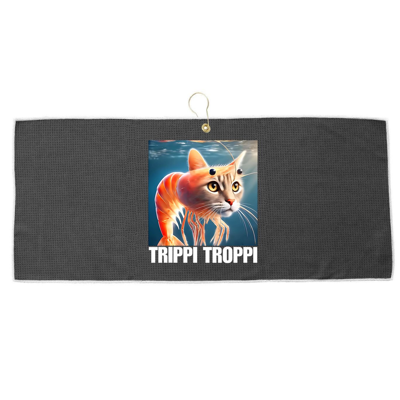 Trippi Troppi - Italian Brainrot Meme  Large Microfiber Waffle Golf Towel