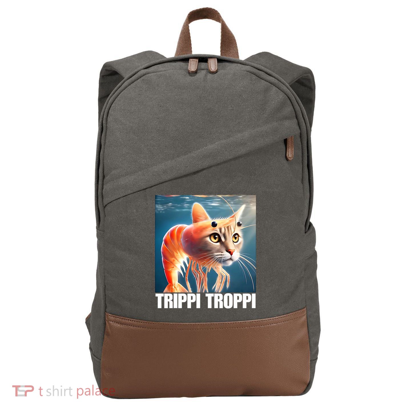 Trippi Troppi - Italian Brainrot Meme  Cotton Canvas Backpack