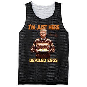 Trump Thanksgiving IM Just Here For The Deviled Eggs Mesh Reversible Basketball Jersey Tank