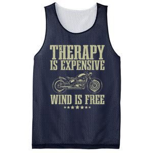 The Therapy Is Expensive Wind Is Free Cool Motorcycle Motorcycle Lovers Rider Mesh Reversible Basketball Jersey Tank