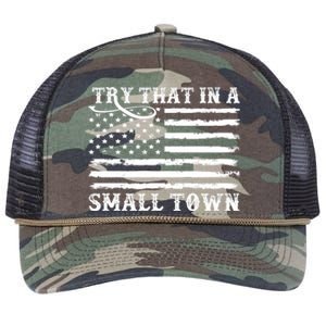 Try That In My Small Town Retro Rope Trucker Hat Cap