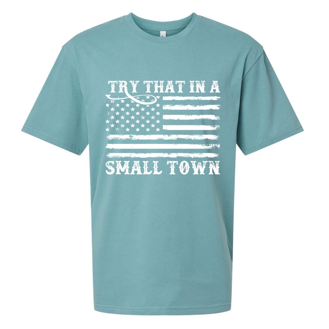 Try That In My Small Town Sueded Cloud Jersey T-Shirt