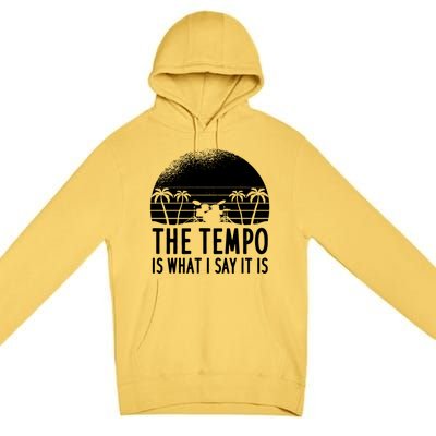 The Tempo Is What I Say It Is Funny Drummer Cool Gift Premium Pullover Hoodie