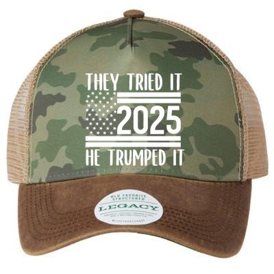They Tried It He Trumped It 2025 Legacy Tie Dye Trucker Hat