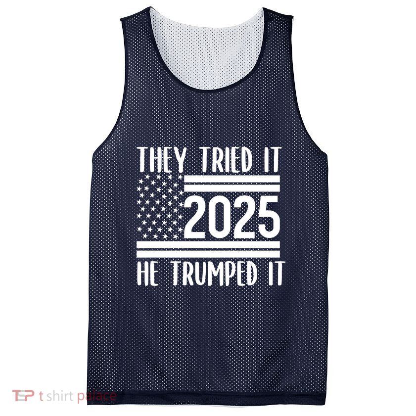 They Tried It He Trumped It 2025 Mesh Reversible Basketball Jersey Tank