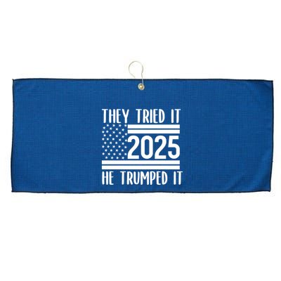 They Tried It He Trumped It 2025 Large Microfiber Waffle Golf Towel