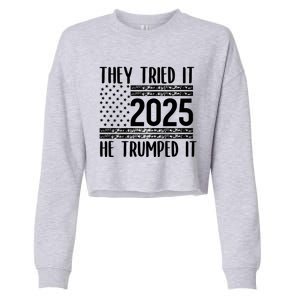 They Tried It He Trumped It 2025 Cropped Pullover Crew