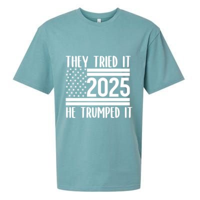 They Tried It He Trumped It 2025 Sueded Cloud Jersey T-Shirt