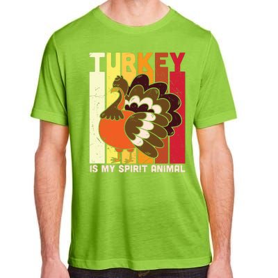 Thanksgiving Turkey Is My Spirit Animal Adult ChromaSoft Performance T-Shirt