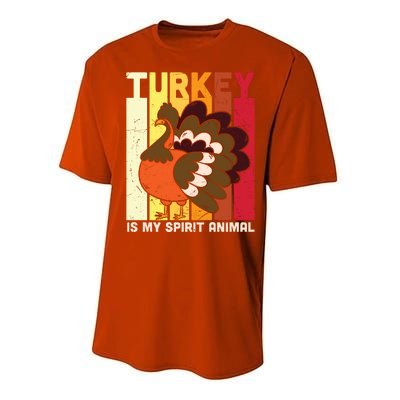 Thanksgiving Turkey Is My Spirit Animal Performance Sprint T-Shirt