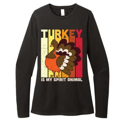 Thanksgiving Turkey Is My Spirit Animal Womens CVC Long Sleeve Shirt