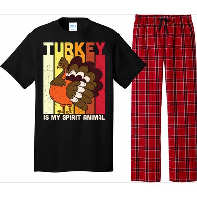 Thanksgiving Turkey Is My Spirit Animal Pajama Set