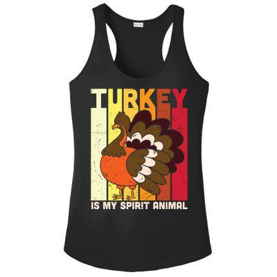 Thanksgiving Turkey Is My Spirit Animal Ladies PosiCharge Competitor Racerback Tank