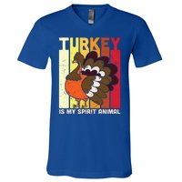 Thanksgiving Turkey Is My Spirit Animal V-Neck T-Shirt