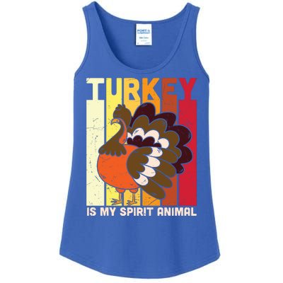 Thanksgiving Turkey Is My Spirit Animal Ladies Essential Tank