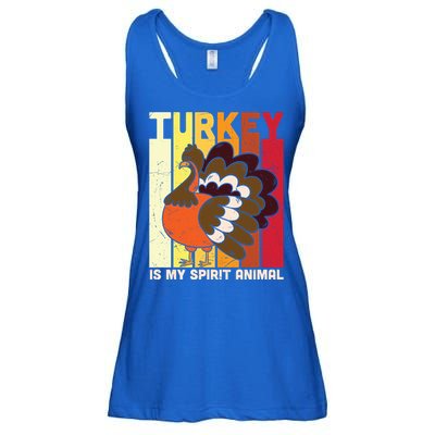 Thanksgiving Turkey Is My Spirit Animal Ladies Essential Flowy Tank