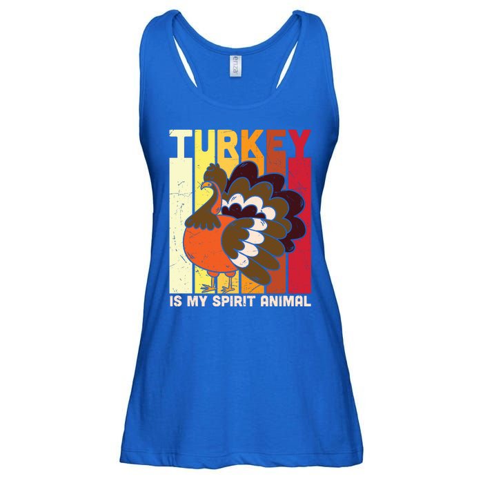 Thanksgiving Turkey Is My Spirit Animal Ladies Essential Flowy Tank