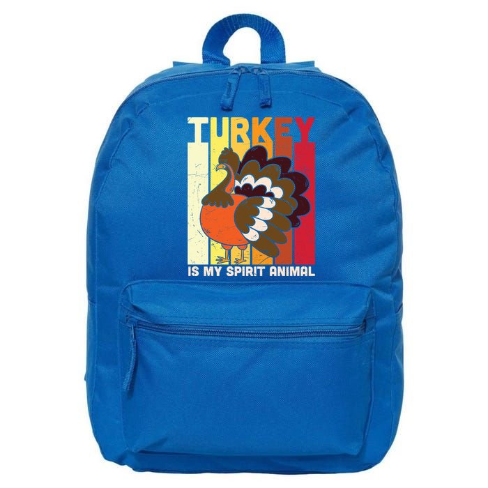 Thanksgiving Turkey Is My Spirit Animal 16 in Basic Backpack