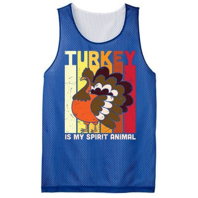 Thanksgiving Turkey Is My Spirit Animal Mesh Reversible Basketball Jersey Tank