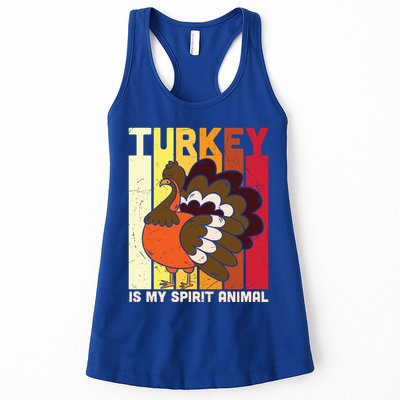 Thanksgiving Turkey Is My Spirit Animal Women's Racerback Tank