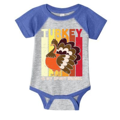 Thanksgiving Turkey Is My Spirit Animal Infant Baby Jersey Bodysuit