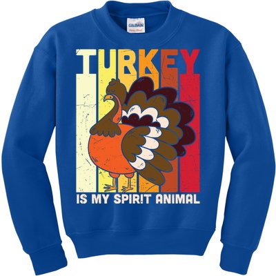 Thanksgiving Turkey Is My Spirit Animal Kids Sweatshirt