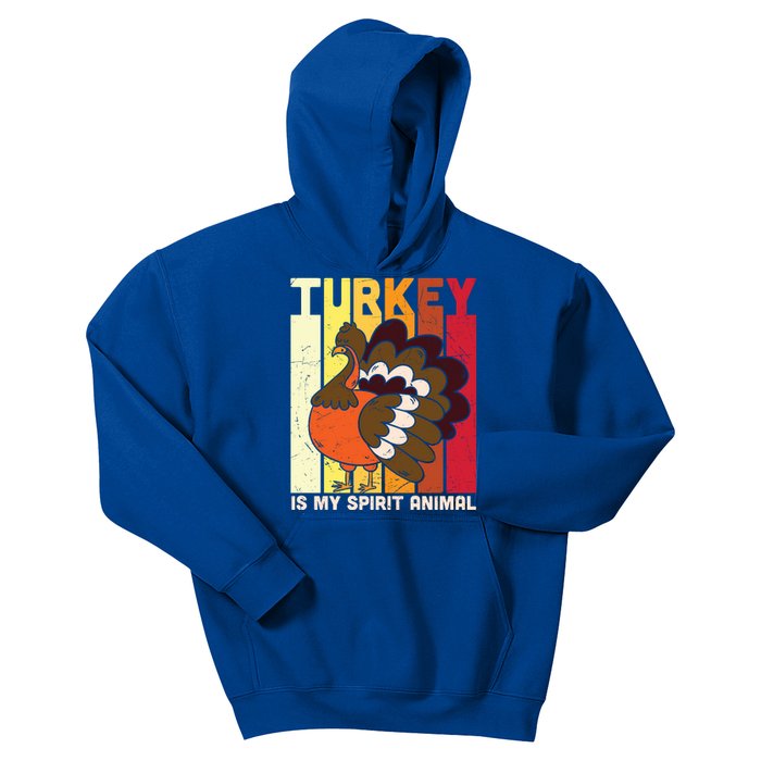 Thanksgiving Turkey Is My Spirit Animal Kids Hoodie