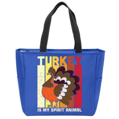 Thanksgiving Turkey Is My Spirit Animal Zip Tote Bag